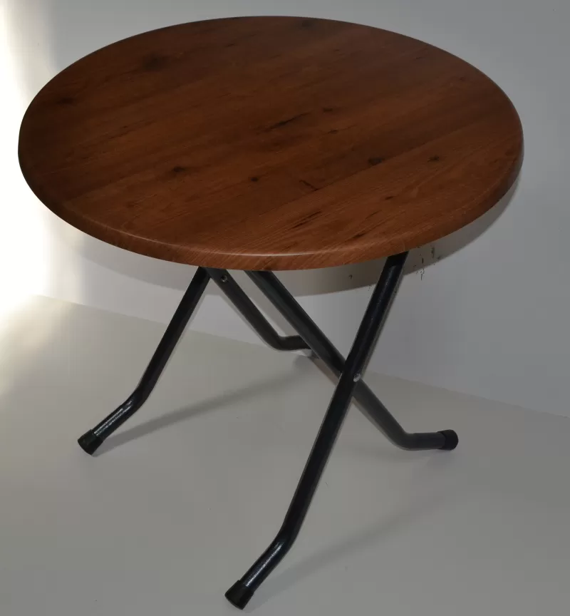 Klaptafel 83 cm (bruin, rond)